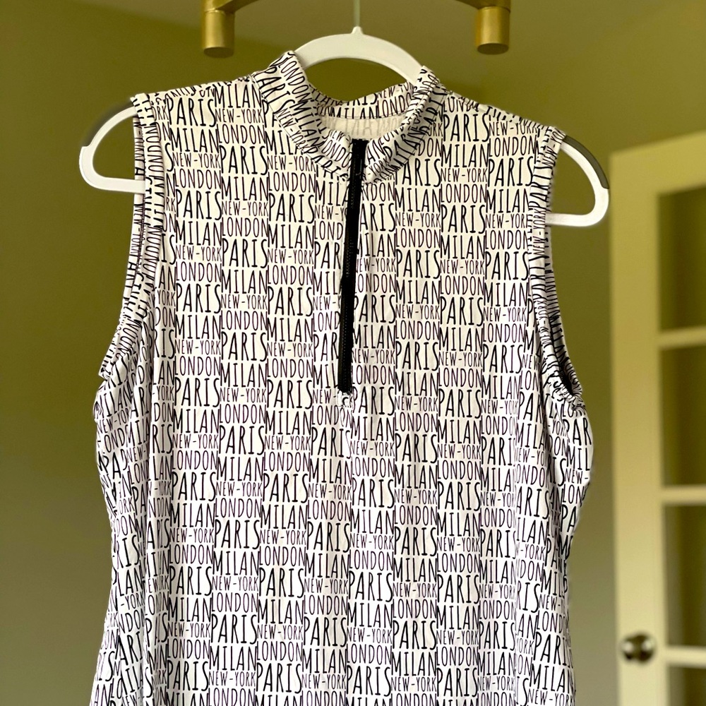 GG Blue Women’s Tess Ice Sleeveless Golf Shirt. L